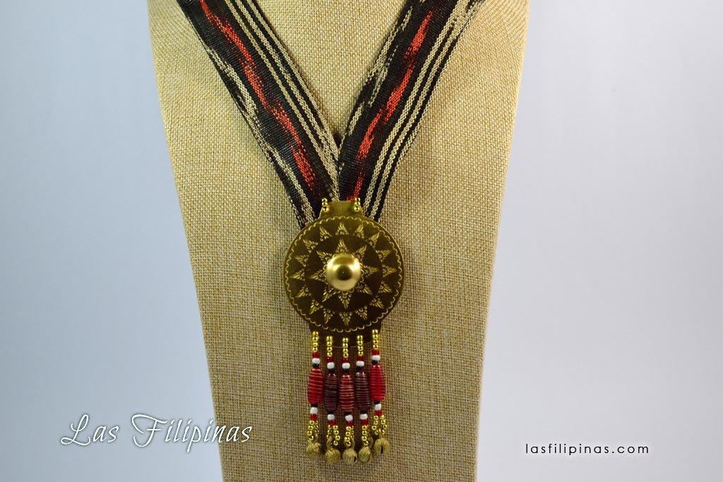 Tribal Pendant Necklace - Tboli Fabric Design