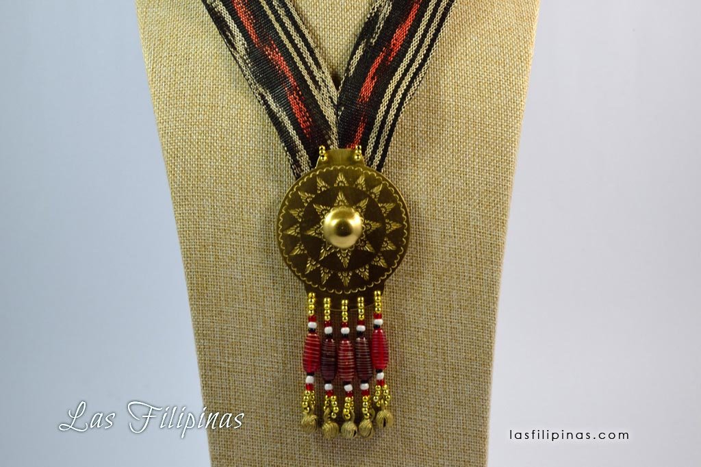 Tribal Pendant Necklace - Tboli Fabric Design